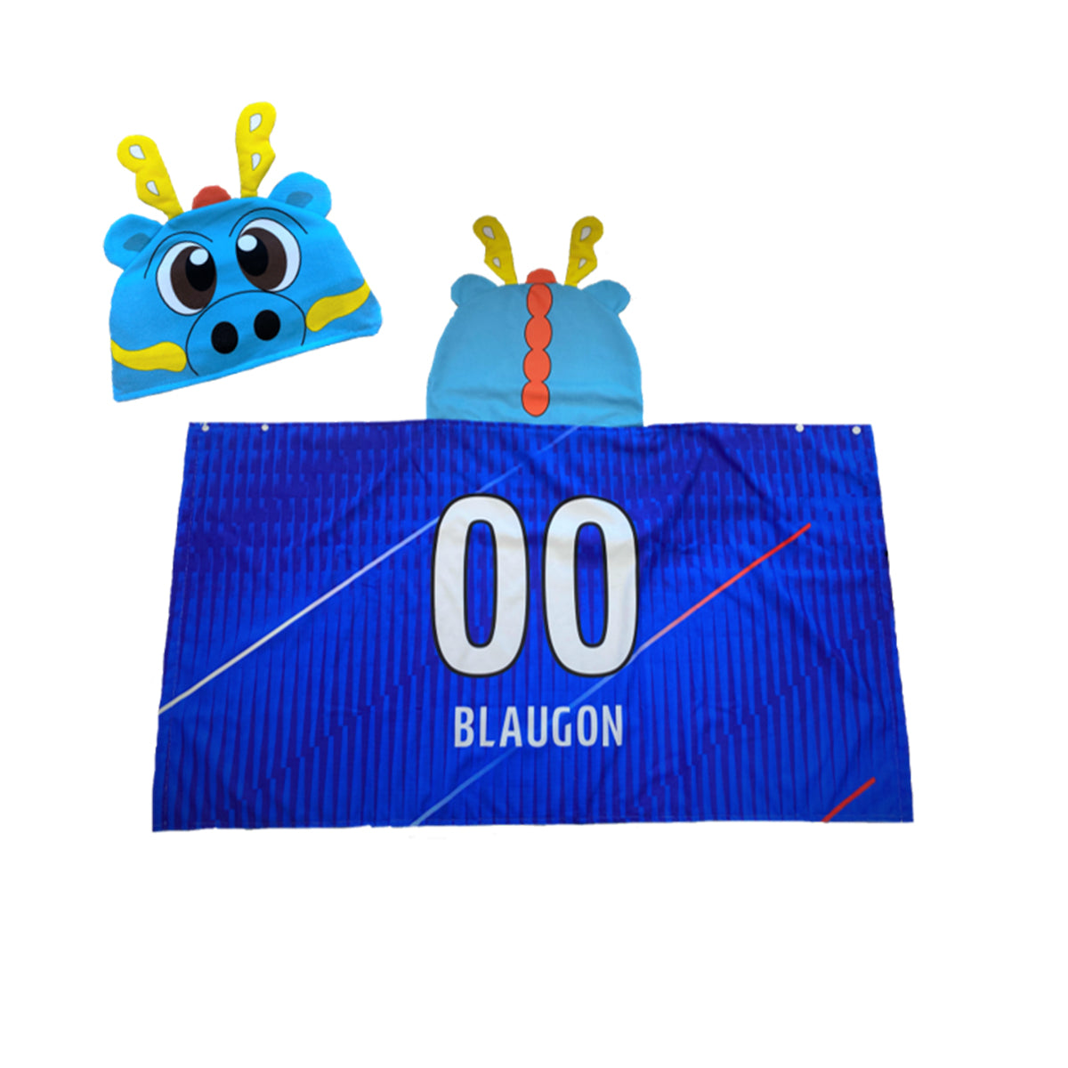 ブラウゴンなりきりフード付きタオル