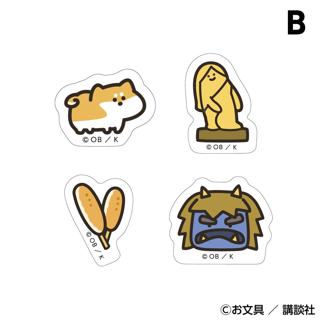 お文具といっしょ×ブラウブリッツ秋田 ステッカーセット