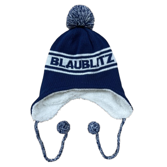 ボンボンニットキャップ(イヤーフラップ)